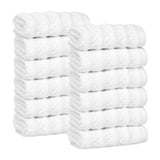 Zuma Zero Twist Cotton Medium Weight Face Towels Washcloths, Set of 12 - Face Towel by Superior