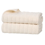 Zuma Zero Twist Cotton Waffle Textured Stripes Bath Sheets, Set of 2 - Bath Sheet by Superior
