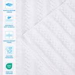 Zuma Zero Twist Cotton Waffle Textured Stripes Bath Sheets, Set of 2 - Bath Sheet by Superior