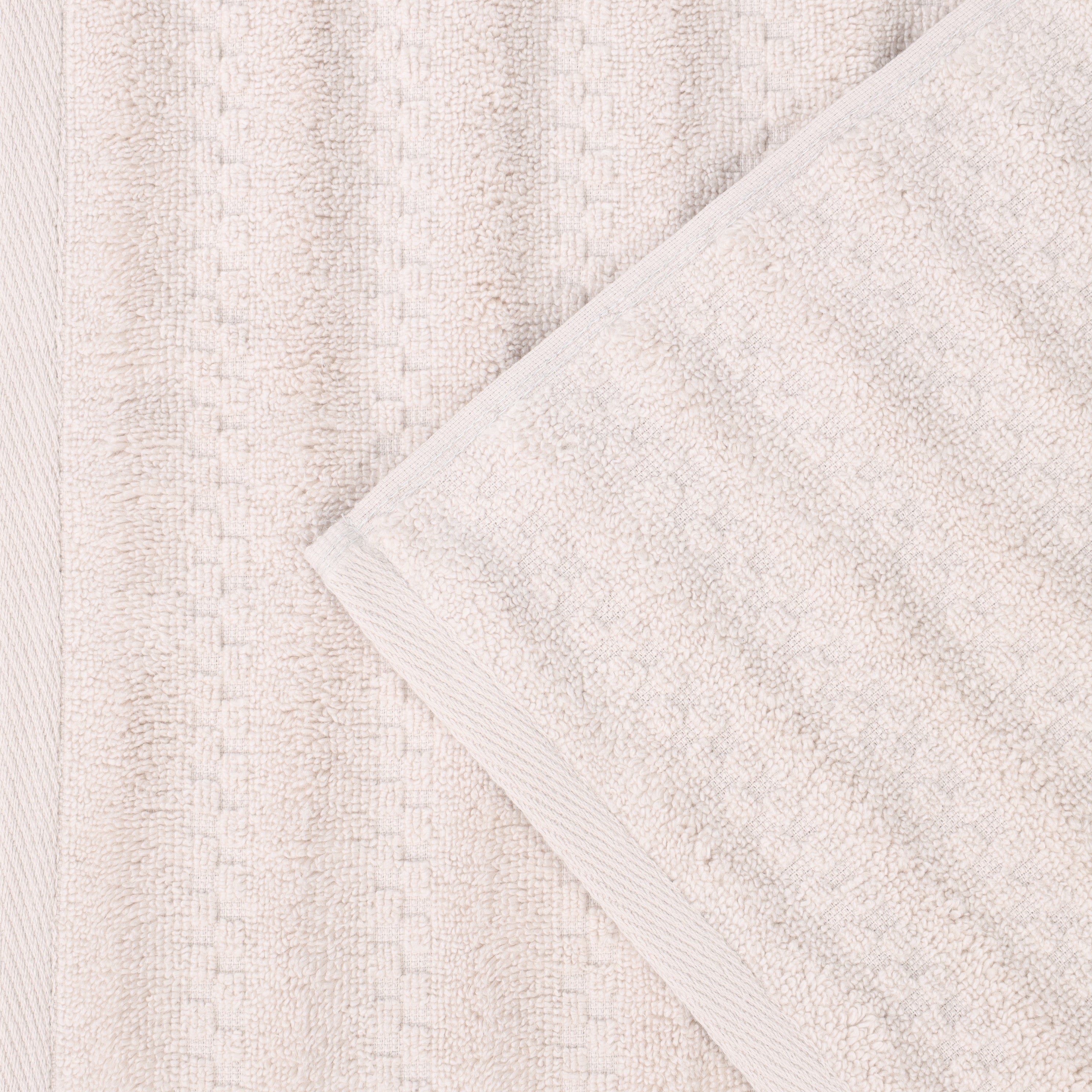 Zuma Zero Twist Cotton Waffle Textured Stripes Bath Sheets, Set of 2 - Bath Sheet by Superior