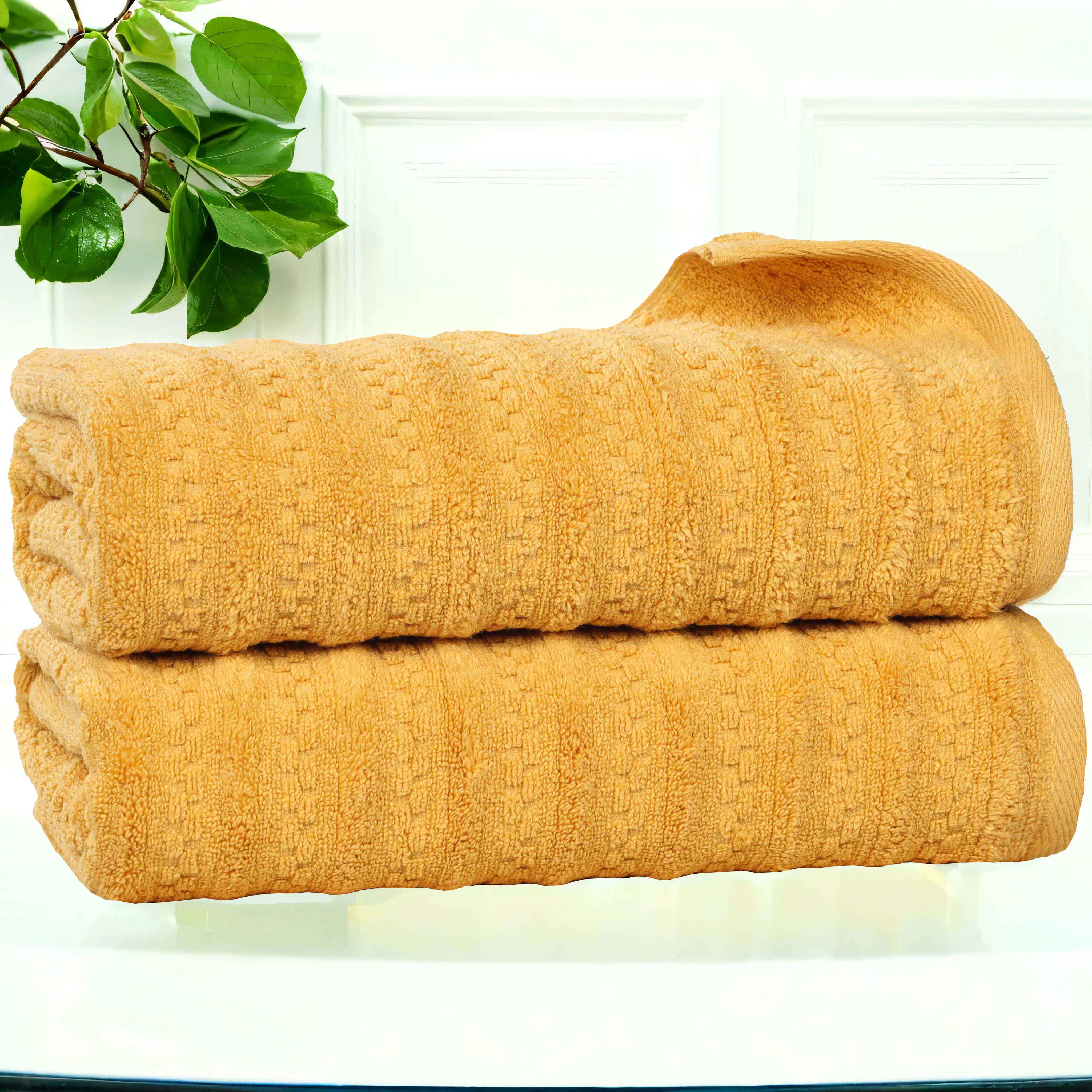 Zero Twist Cotton Waffle Textured Bath Towel Set of 2 - Bath Towel by Superior Brand