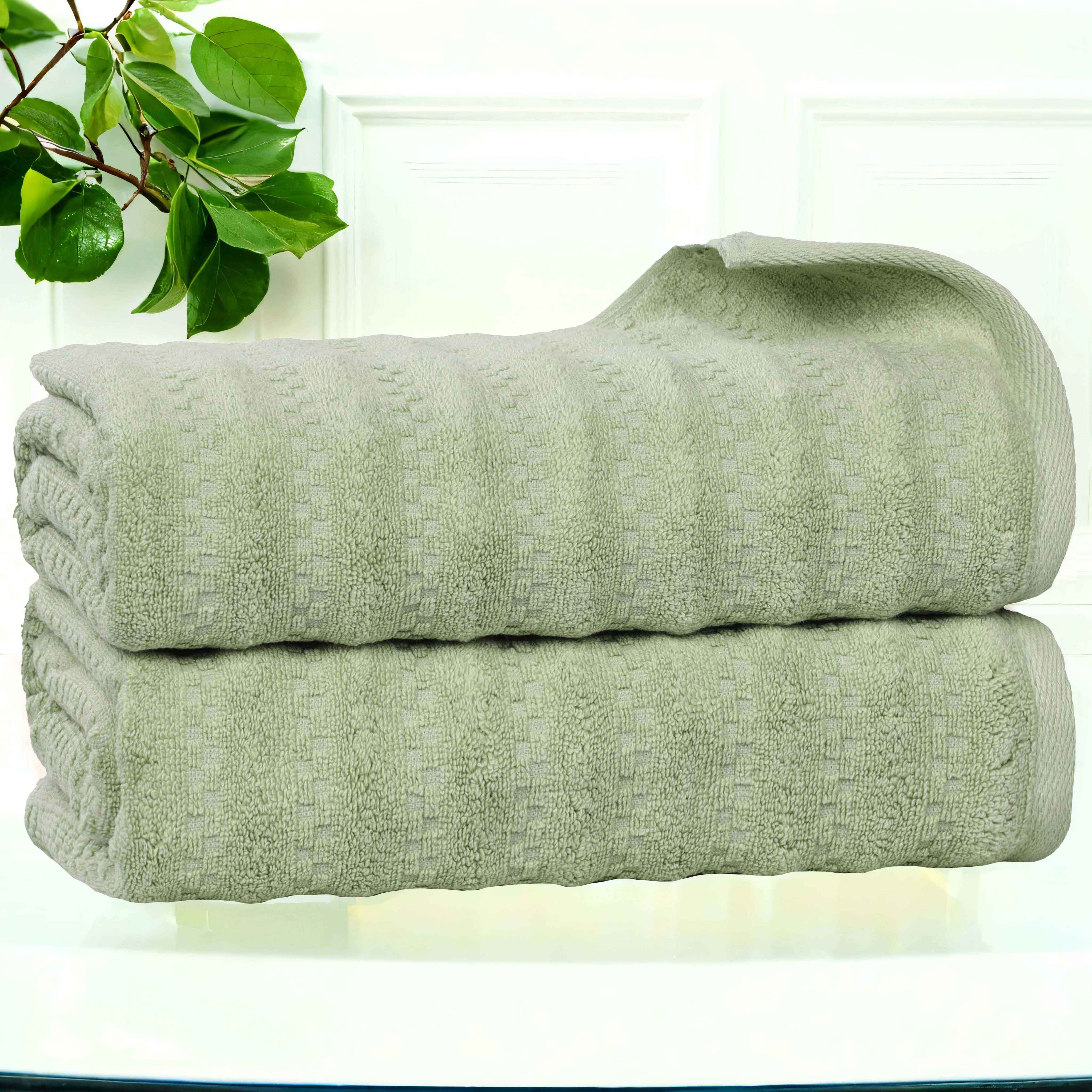 Zero Twist Cotton Waffle Textured Bath Towel Set of 2 - Bath Towel by Superior Brand