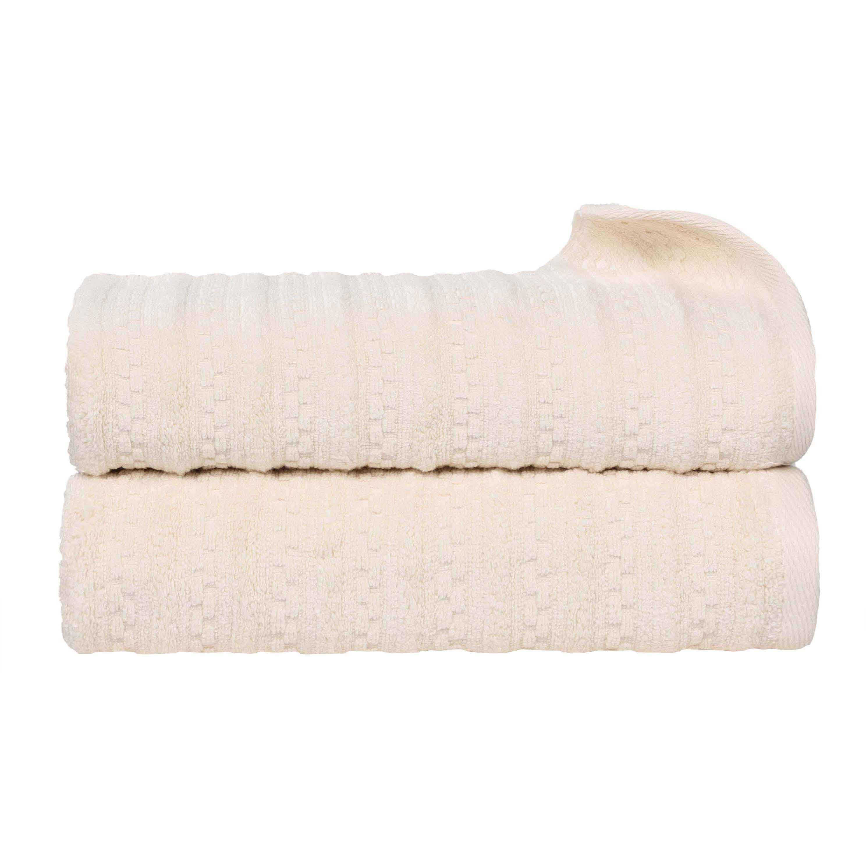 Zero Twist Cotton Waffle Textured Bath Towel Set of 2 - Bath Towel by Superior Brand