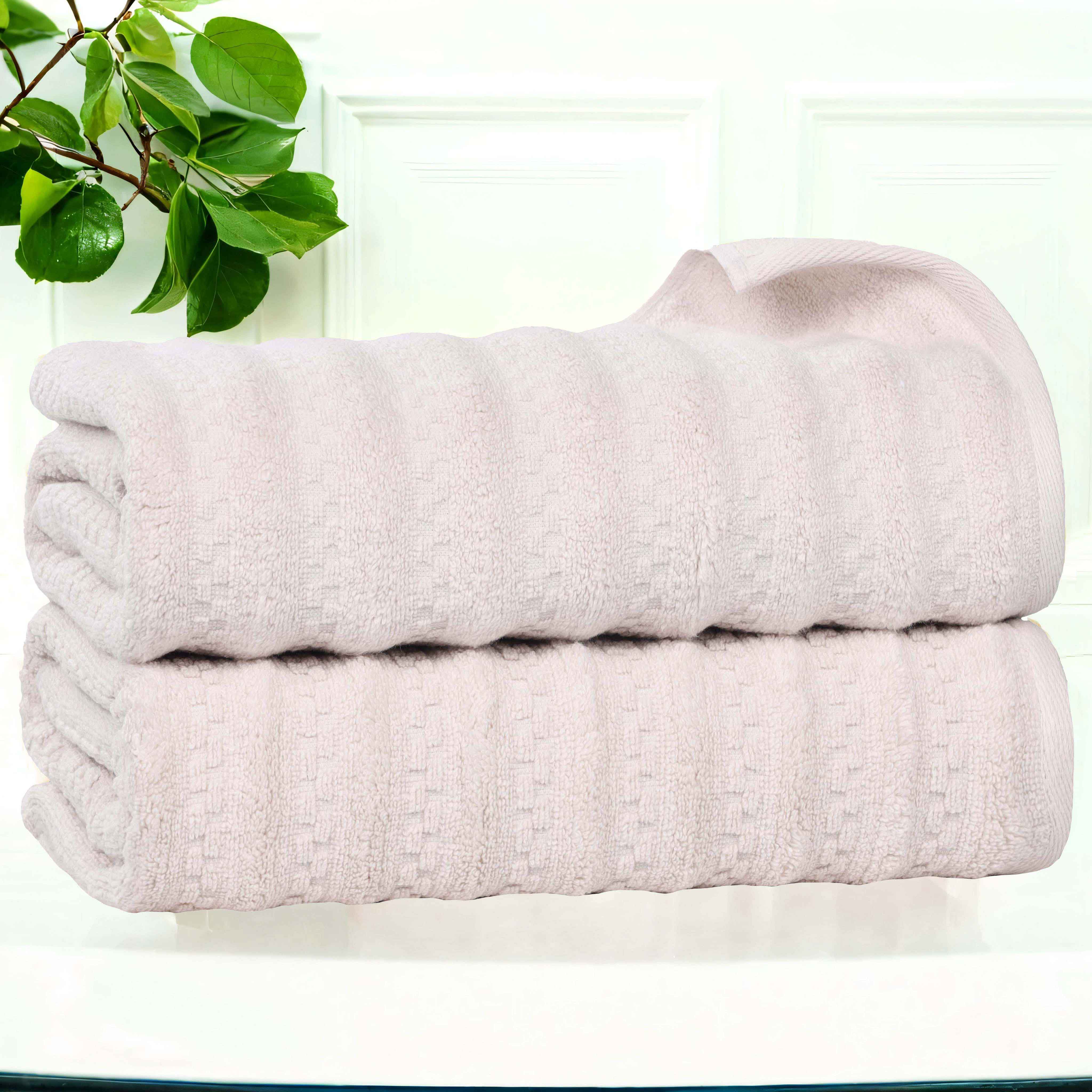 Zero Twist Cotton Waffle Textured Bath Towel Set of 2 - Bath Towel by Superior Brand