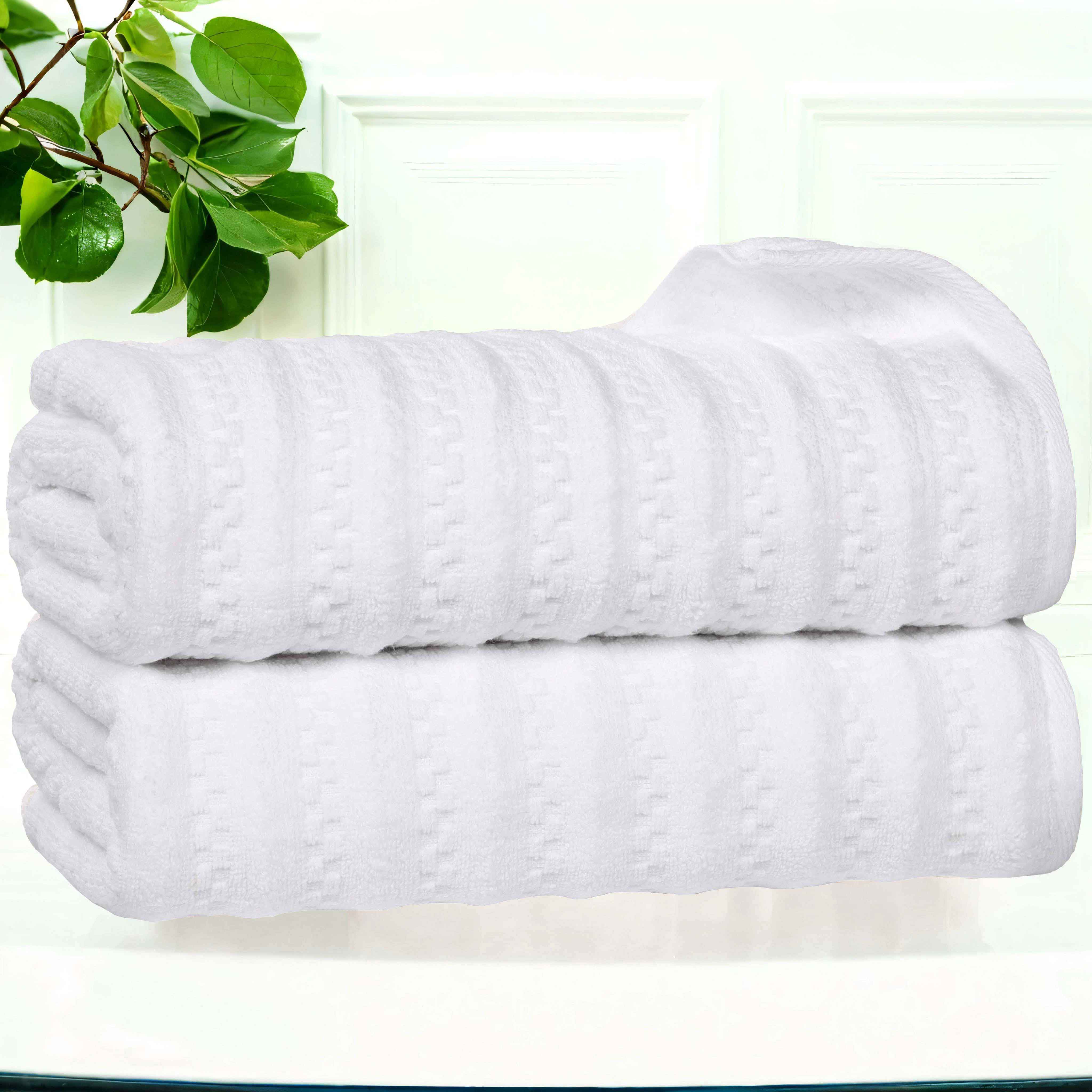 Zero Twist Cotton Waffle Textured Bath Towel Set of 2 - Bath Towel by Superior Brand