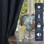 Zuri Textured Waves Room Darkening Blackout Curtains, Set of 2 - Blackout Curtains by Superior