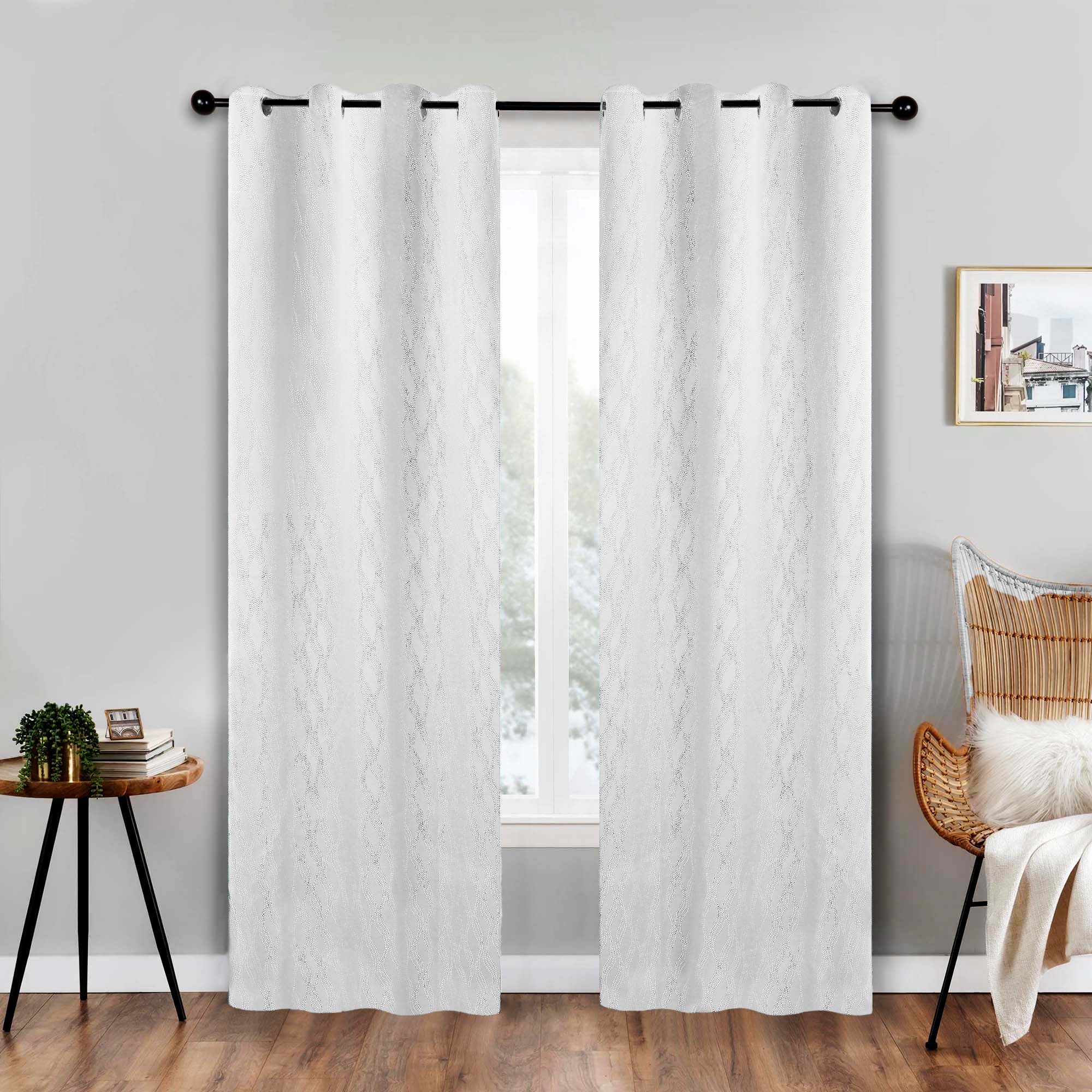 Zuri Textured Waves Room Darkening Blackout Curtains, Set of 2 - Blackout Curtains by Superior