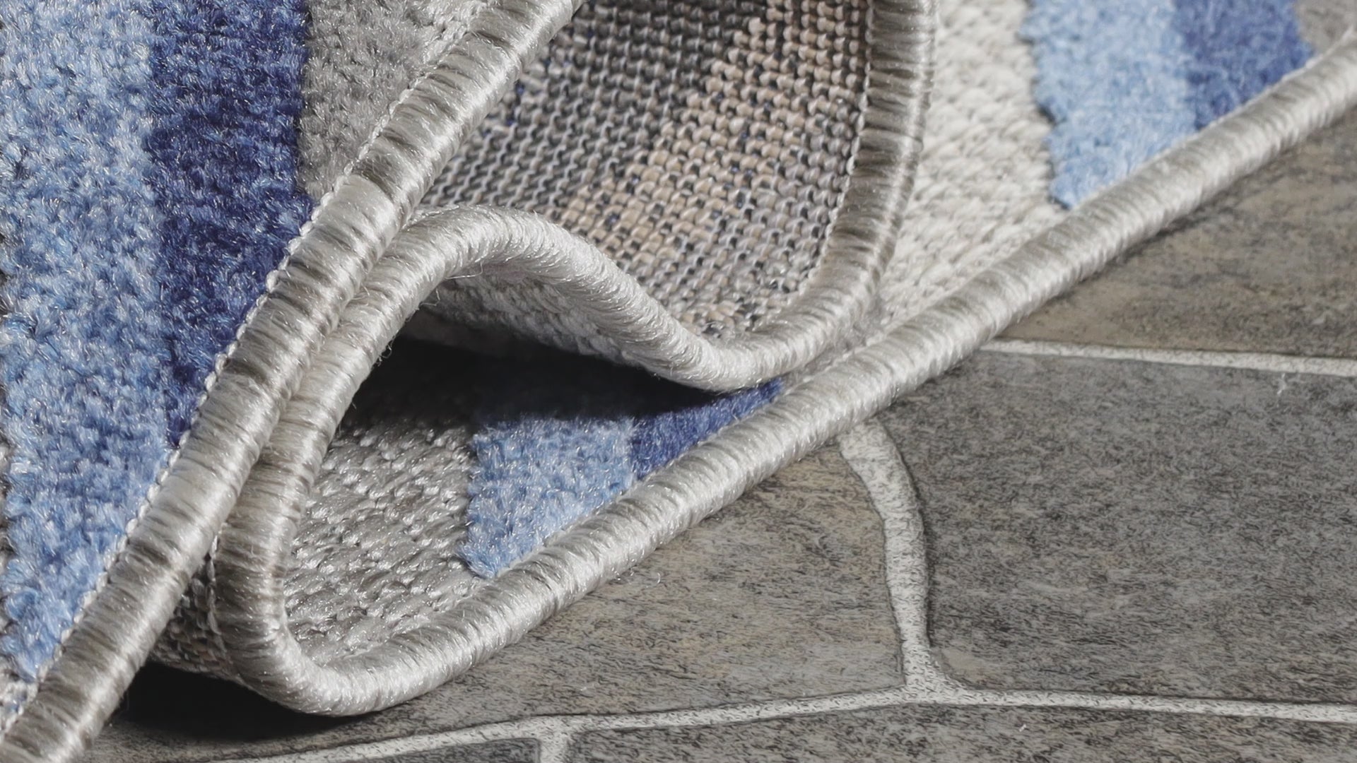 Superior Acacia Geometric Zigzag Modern Indoor/Outdoor Area Rug or Runner Rug - Grey
