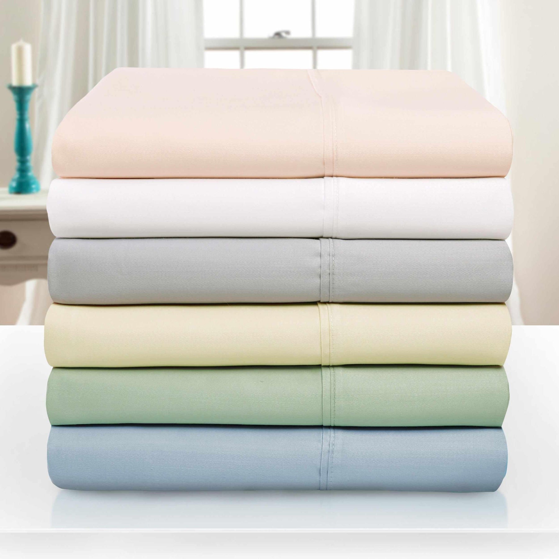  Superior 1000 Thread Count Lyocell Blend Wrinkle Resistant Solid Sheet Set - Pink