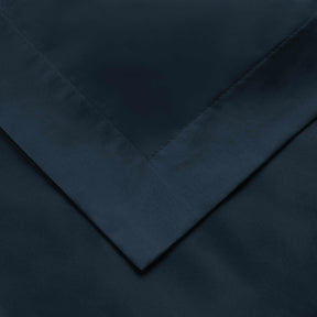  Superior Egyptian Cotton Solid All-Season Duvet Cover Set with Button Closure - Navy Blue