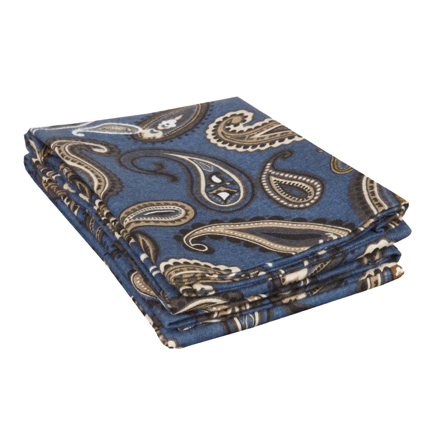 100% Cotton Flannel Vintage Paisley Pillowcase Set - Pillowcases by Superior Brand