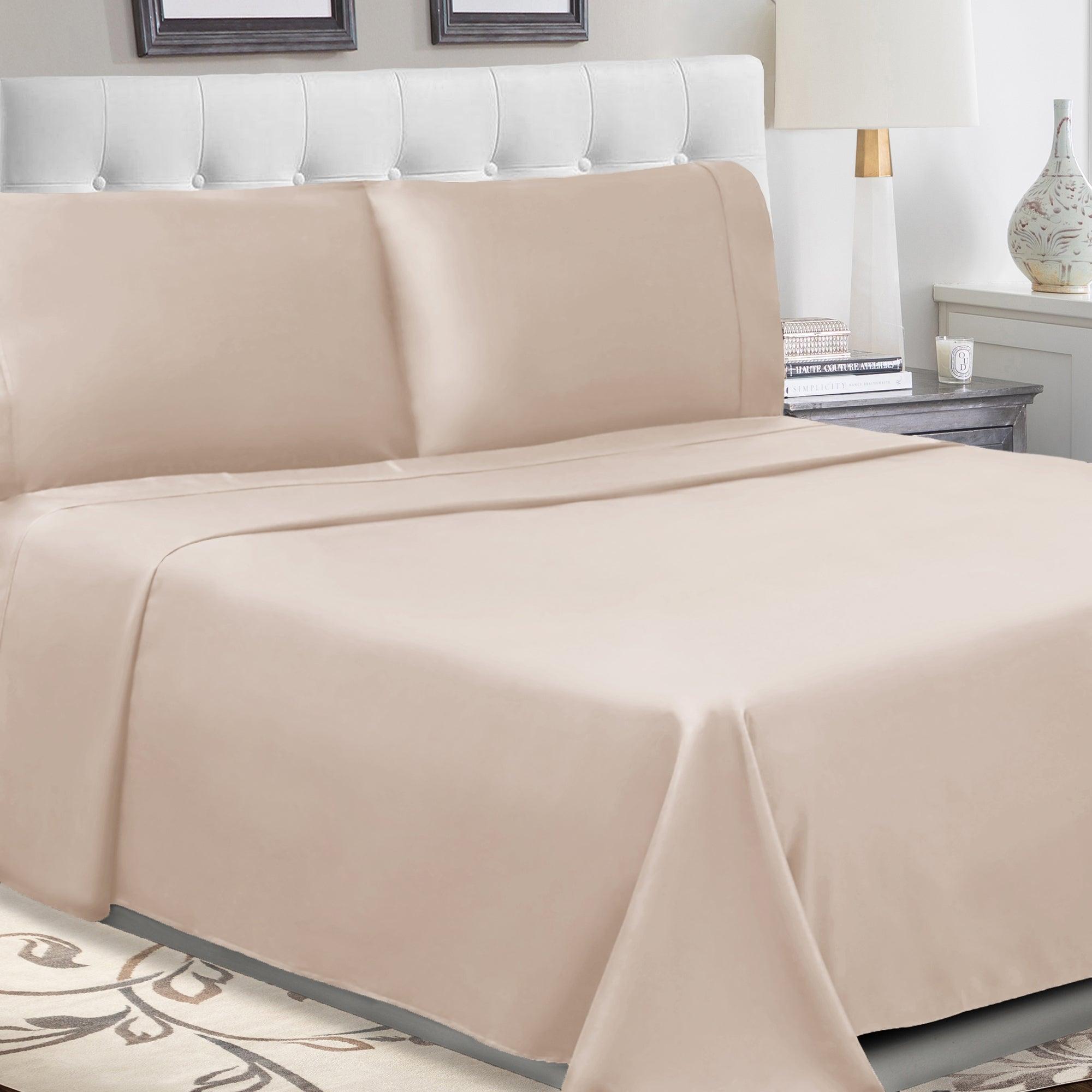 100% Cotton Percale 300 Thread Count Solid Deep Pocket Sheet Set - Sheet Set by Superior