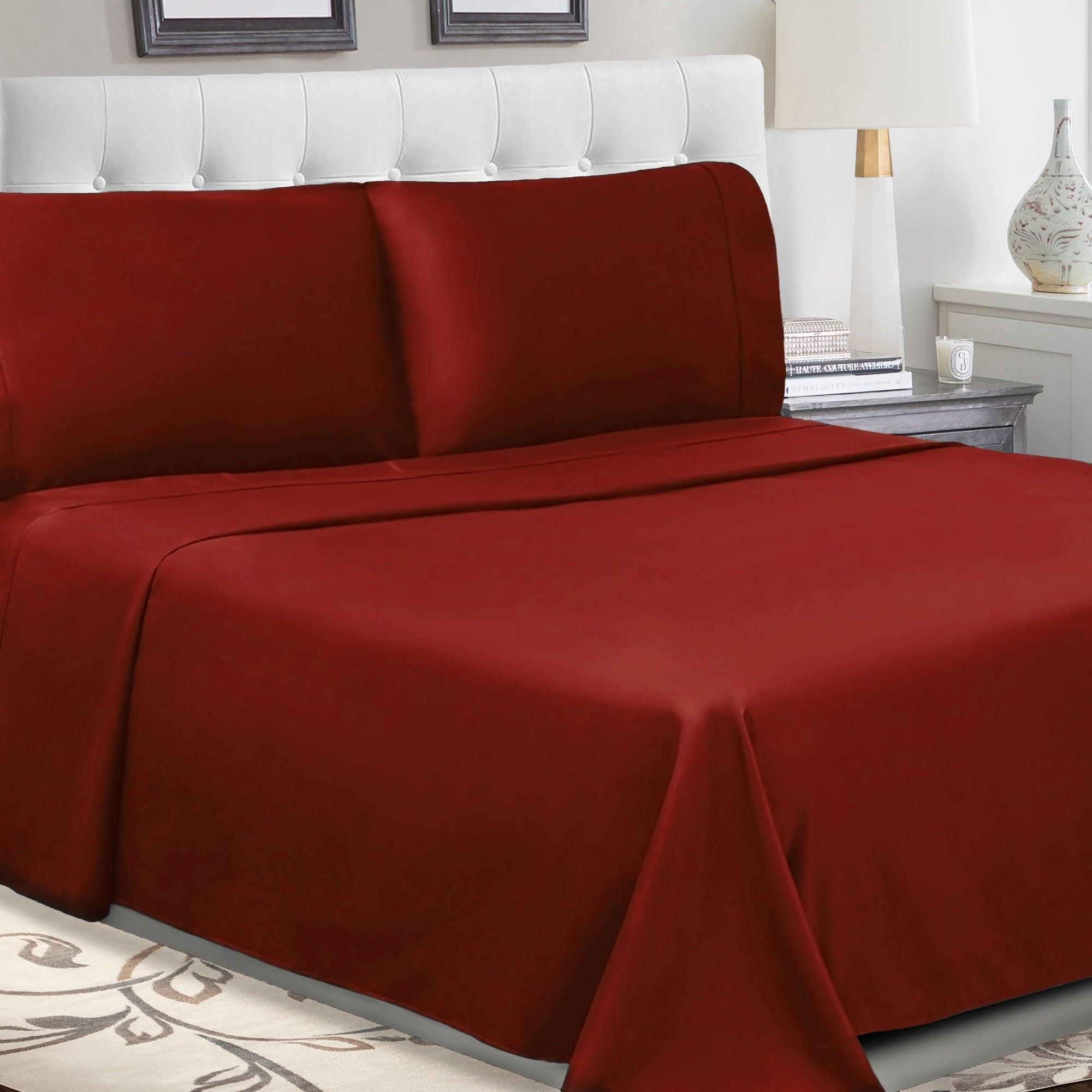 100% Cotton Percale 300 Thread Count Solid Deep Pocket Sheet Set - Sheet Set by Superior