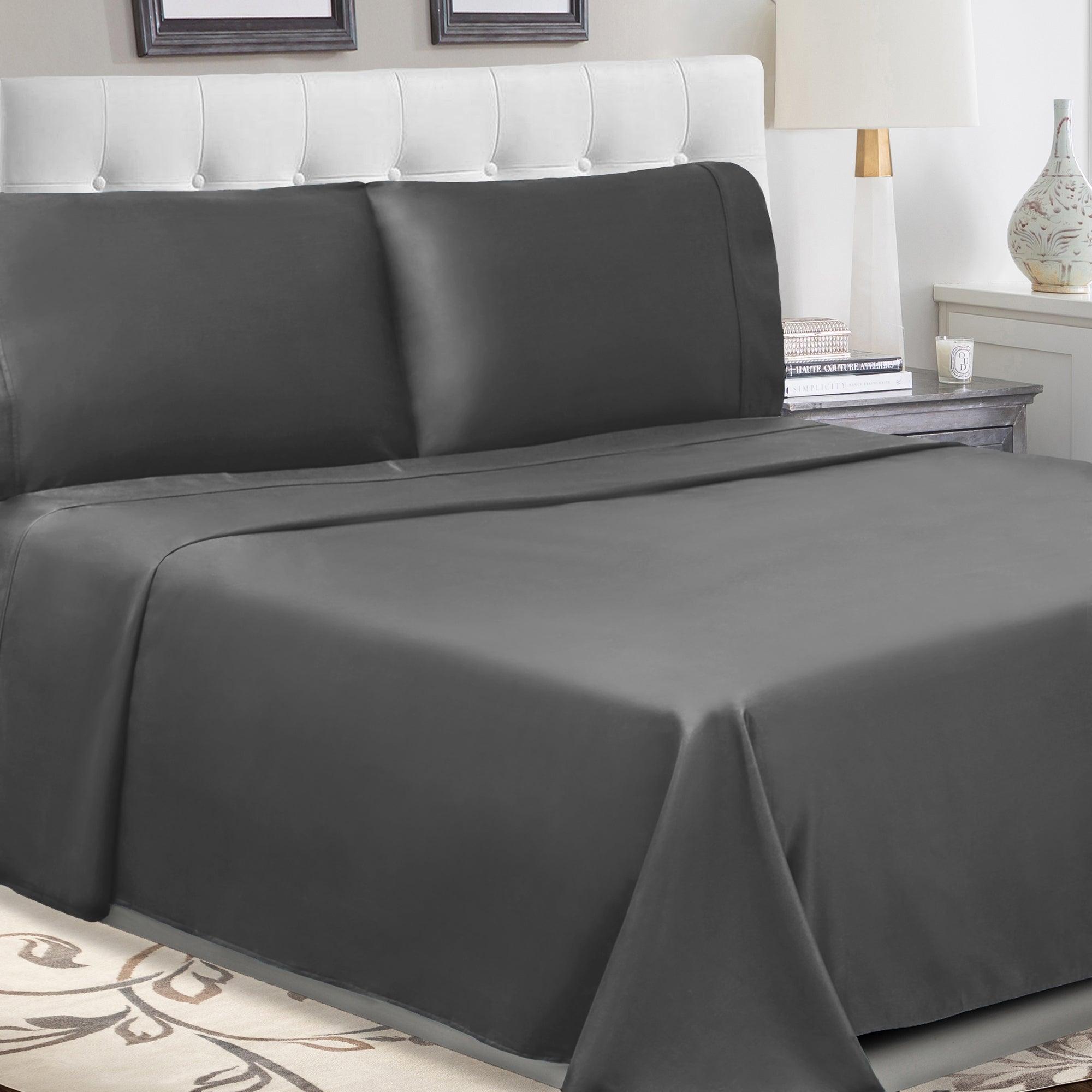 100% Cotton Percale 300 Thread Count Solid Deep Pocket Sheet Set - Sheet Set by Superior