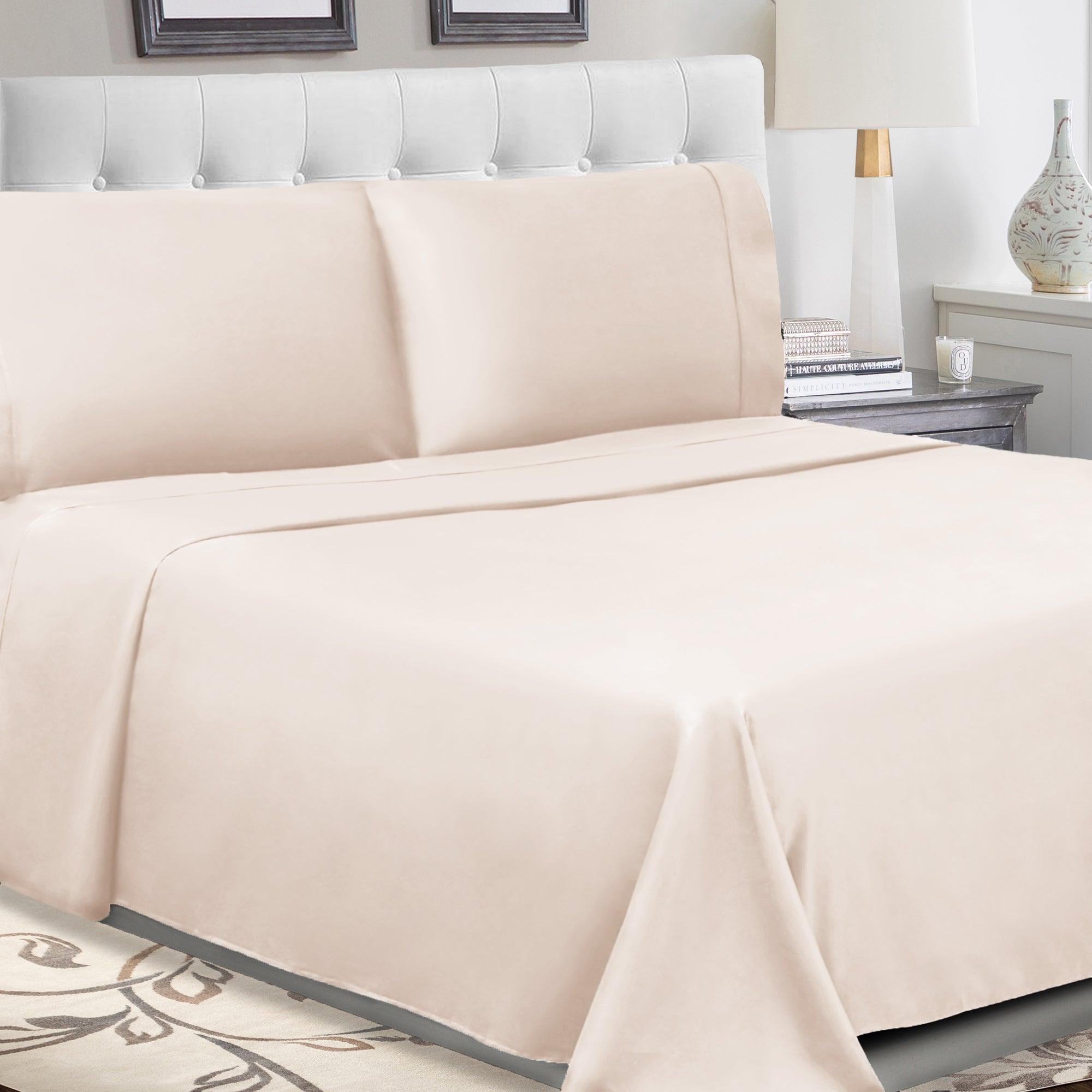 100% Cotton Percale 300 Thread Count Solid Deep Pocket Sheet Set - Sheet Set by Superior
