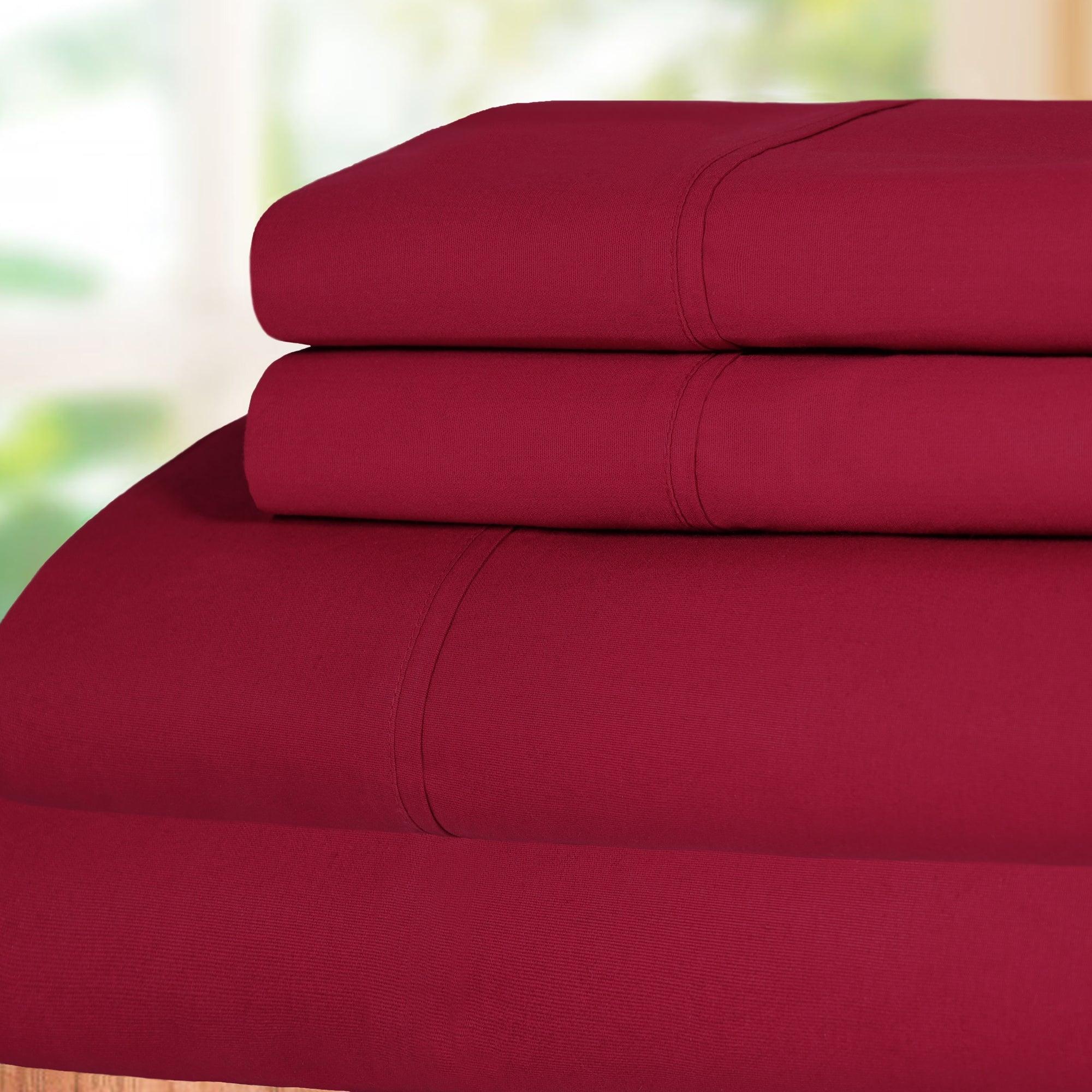 100% Cotton Percale 300 Thread Count Solid Deep Pocket Sheet Set - Sheet Set by Superior