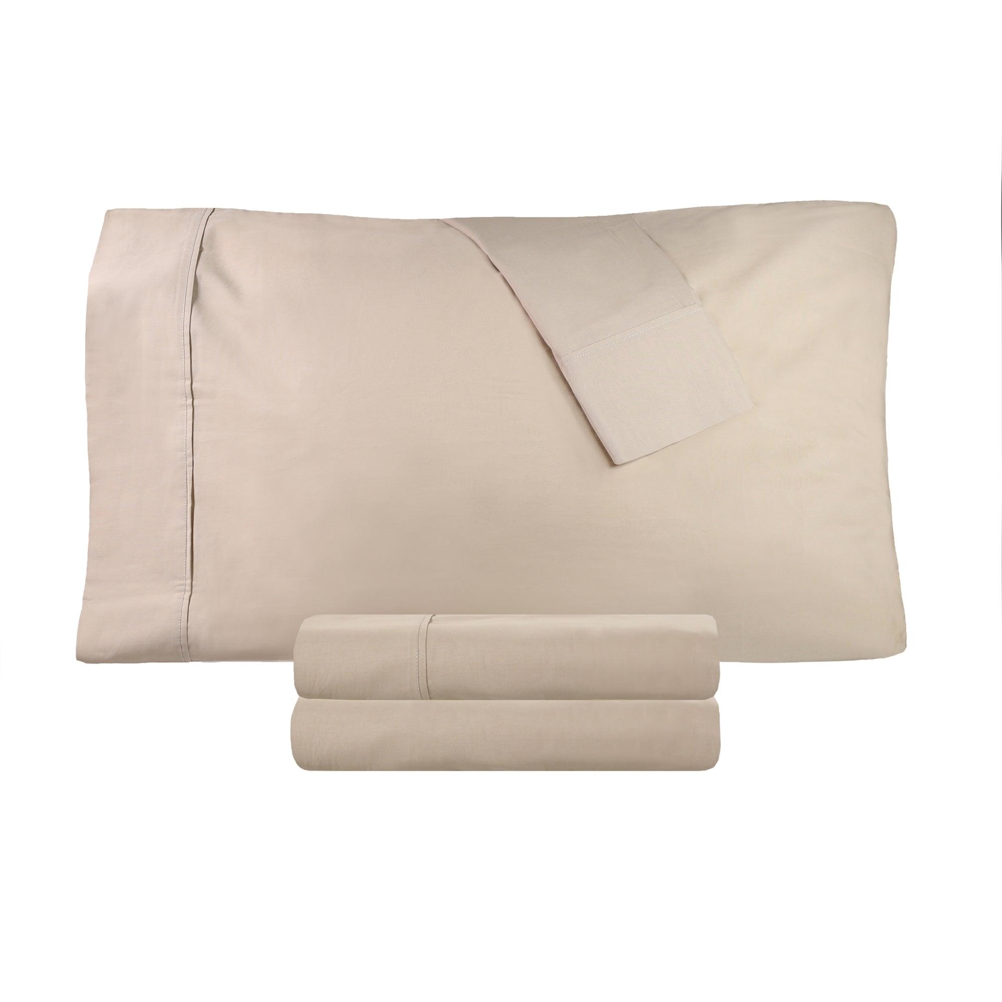 100% Cotton Percale 300 Thread Count Solid Deep Pocket Sheet Set - Sheet Set by Superior