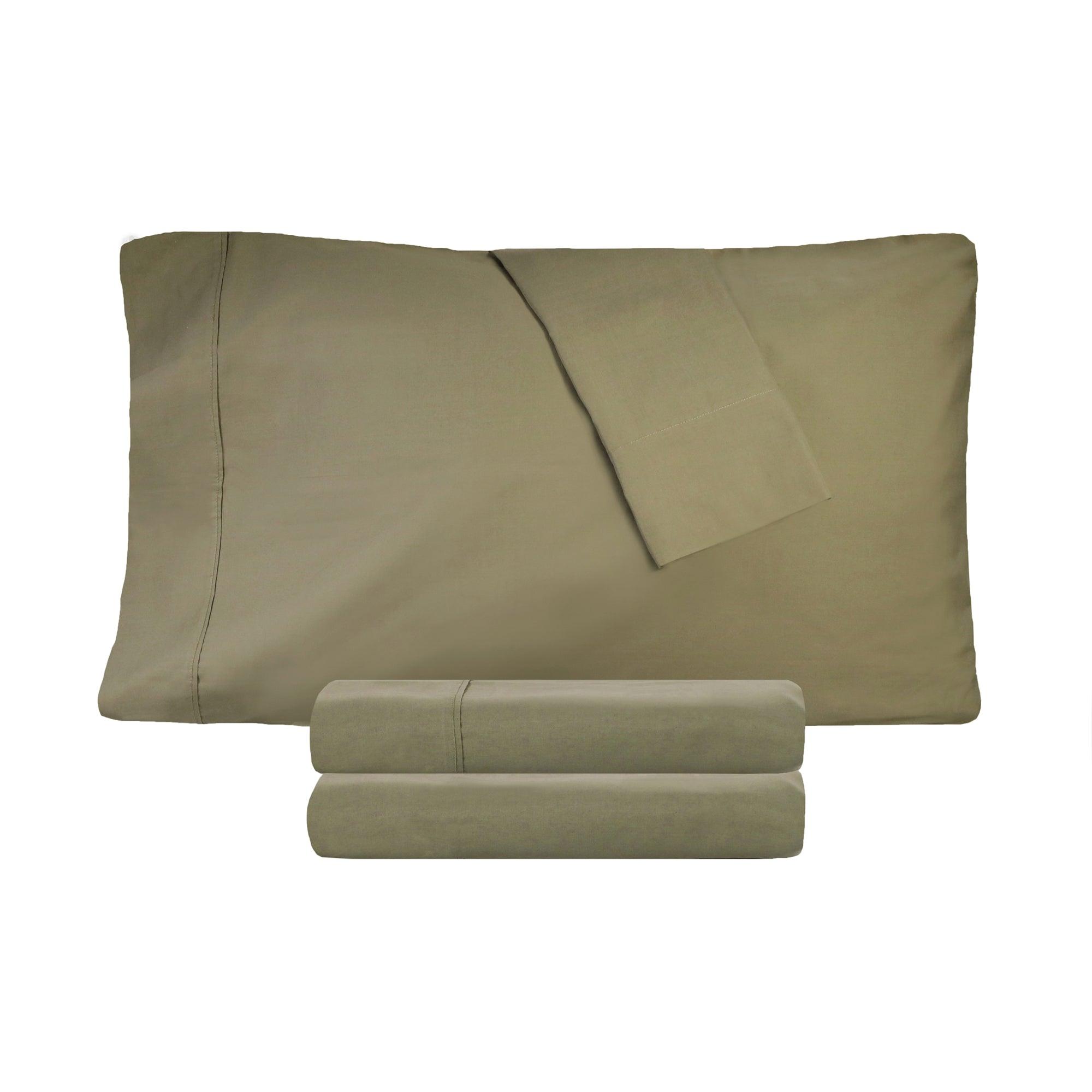 100% Cotton Percale 300 Thread Count Solid Deep Pocket Sheet Set - Sheet Set by Superior