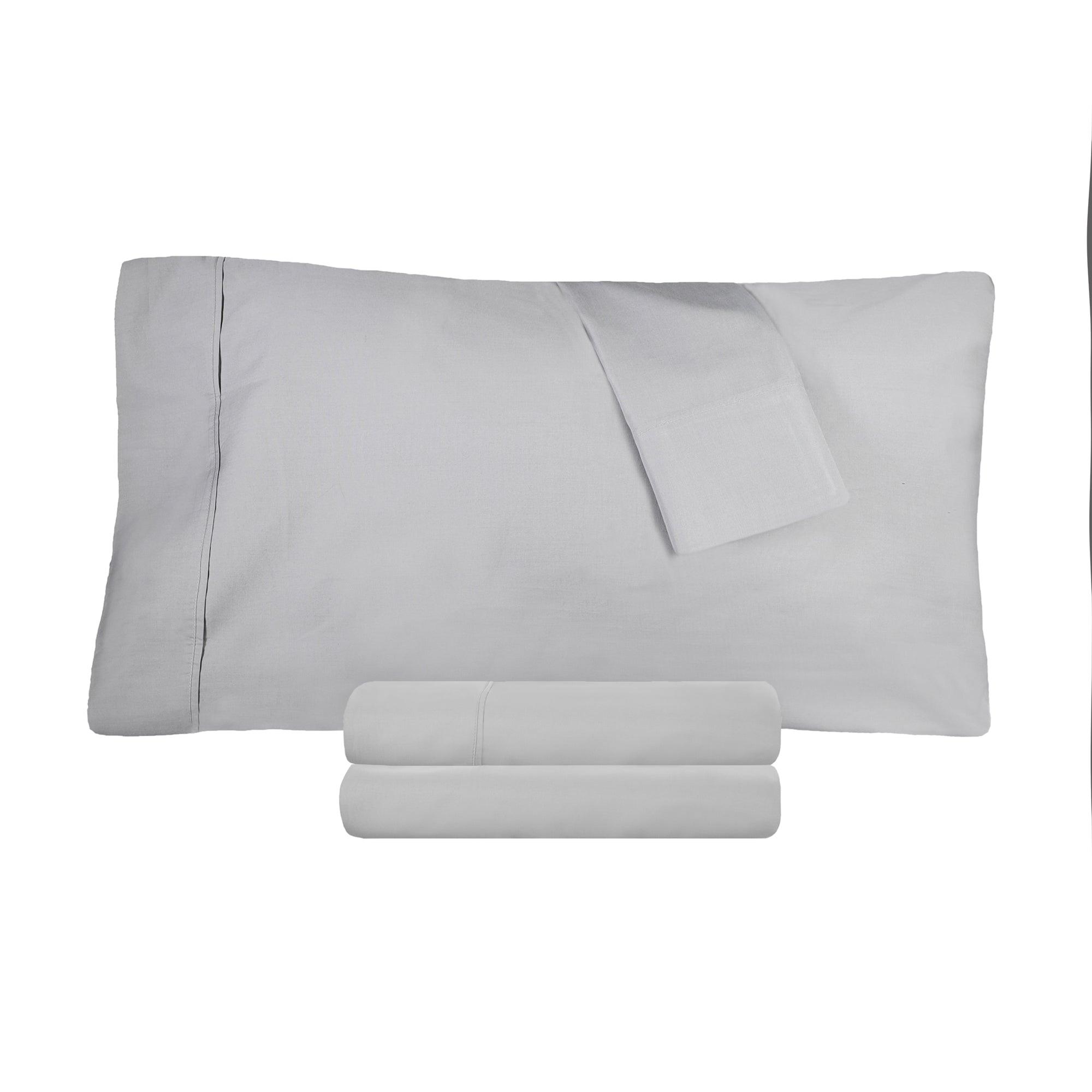 100% Cotton Percale 300 Thread Count Solid Deep Pocket Sheet Set - Sheet Set by Superior