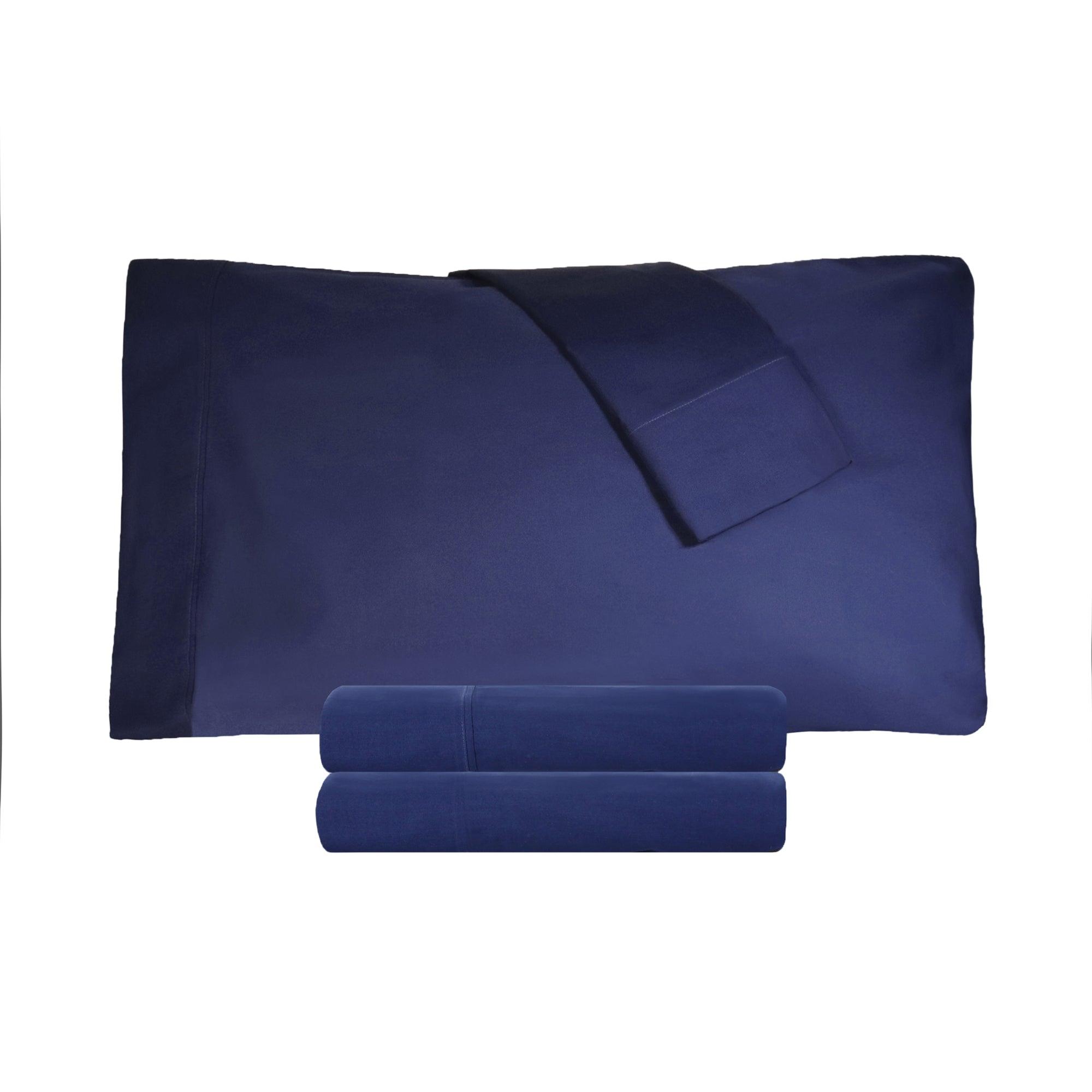 100% Cotton Percale 300 Thread Count Solid Deep Pocket Sheet Set - Sheet Set by Superior