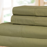 100% Cotton Percale 300 Thread Count Solid Deep Pocket Sheet Set - Sheet Set by Superior