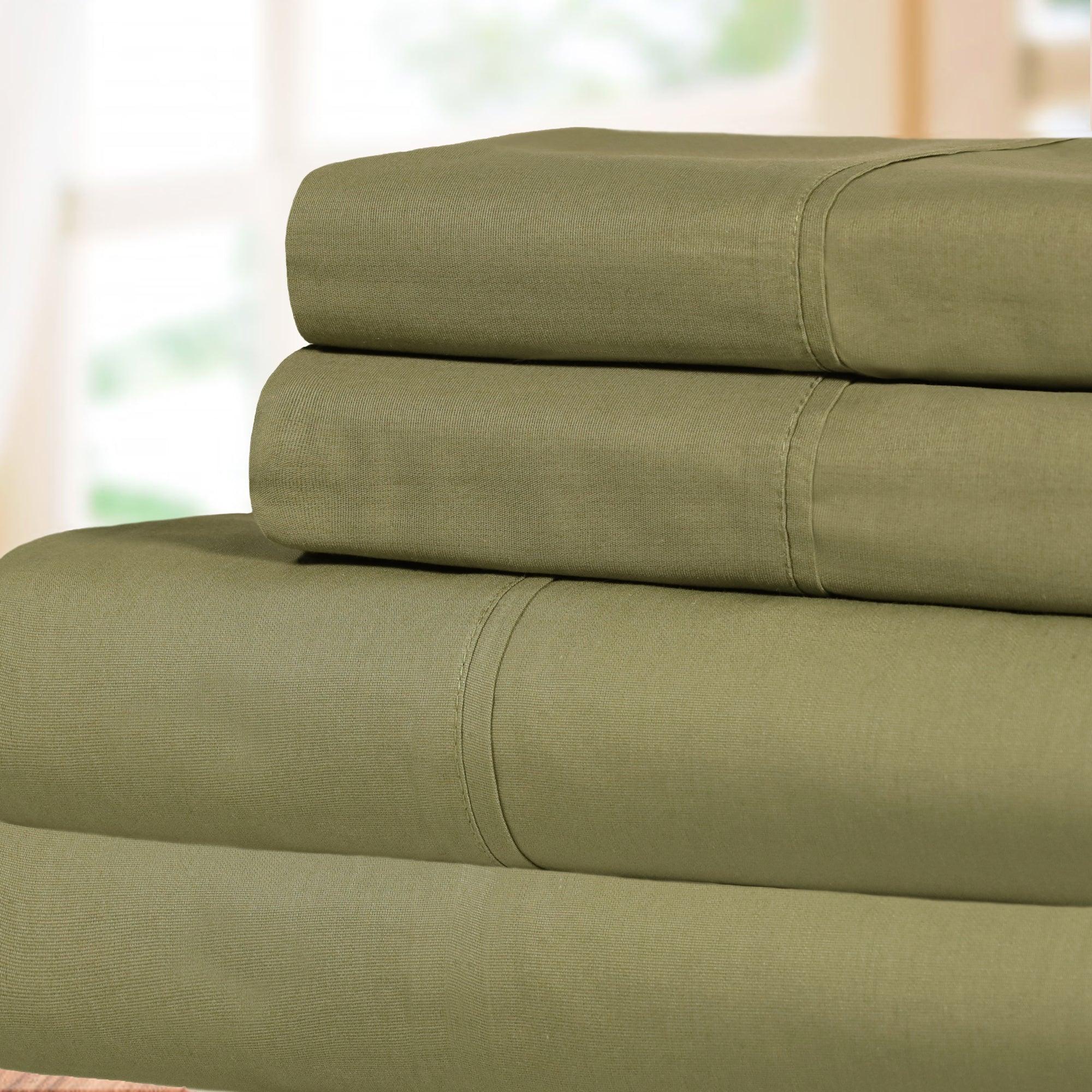 100% Cotton Percale 300 Thread Count Solid Deep Pocket Sheet Set - Sheet Set by Superior