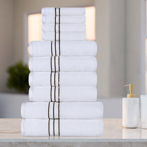 Ultra-Plush Turkish Cotton Hotel Collection Super Absorbent Solid Luxury Bathroom Set - Choclate