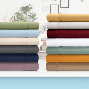 1200 Thread Count Deep Pocket Solid Egyptian Cotton Sheet Set-Sheet Set by Superior-Home City Inc