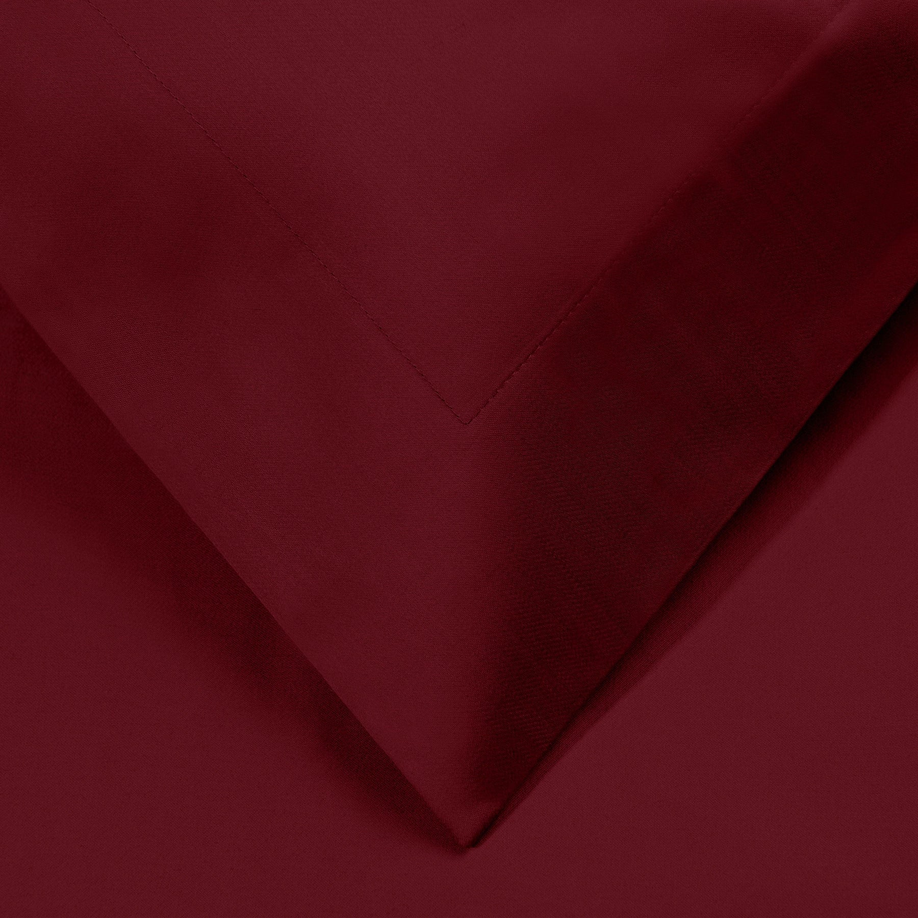  Superior Solid Egyptian Premium Cotton Duvet Cover Set - Burgundy