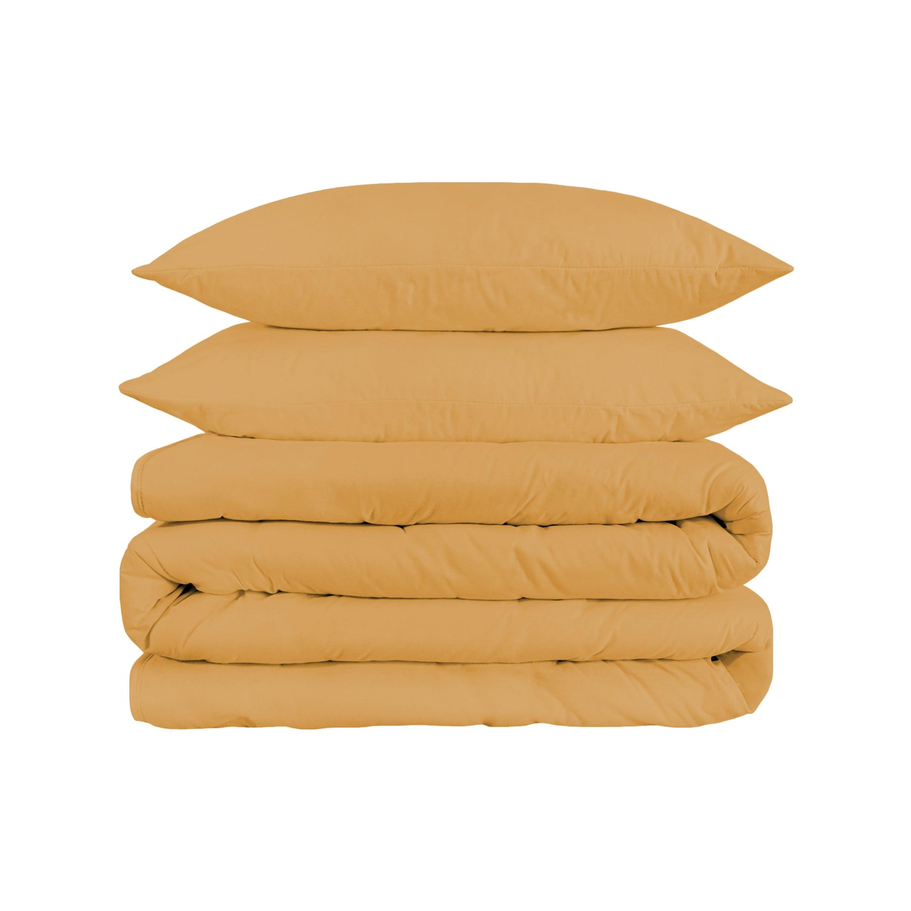 Superior Solid Egyptian Premium Cotton Duvet Cover Set - Gold