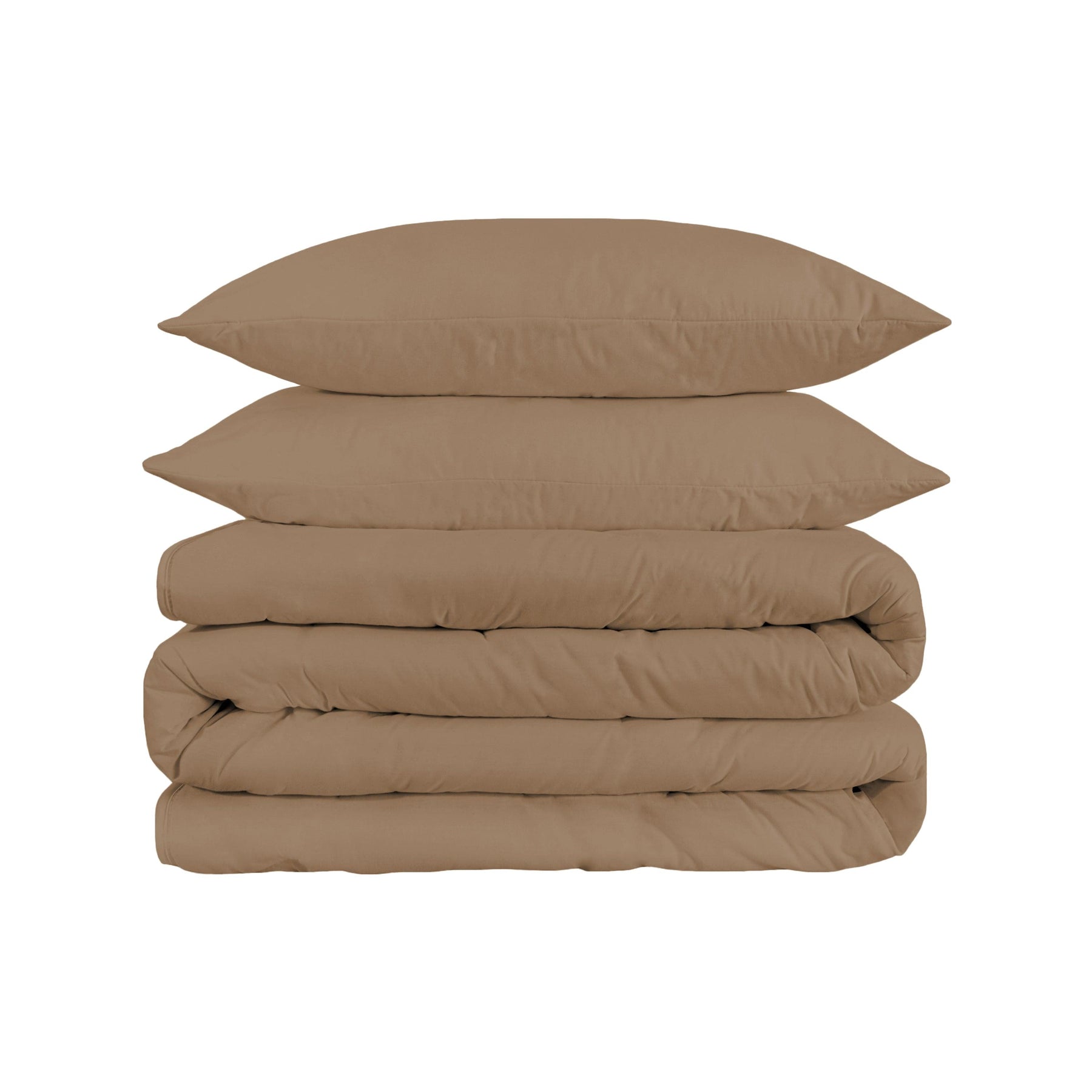 Superior Solid Egyptian Premium Cotton Duvet Cover Set - Taupe