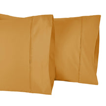 1200-Thread Count 100% Egyptian Cotton Double Pleated Egyptian Cotton 2-Piece Pillowcase Set - Gold