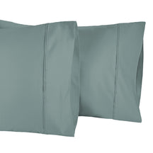 1200-Thread Count 100% Egyptian Cotton Double Pleated Egyptian Cotton 2-Piece Pillowcase Set - Teal