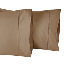 1200-Thread Count 100% Egyptian Cotton Double Pleated Egyptian Cotton 2-Piece Pillowcase Set - Taupe