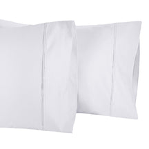 1200-Thread Count 100% Egyptian Cotton Double Pleated Egyptian Cotton 2-Piece Pillowcase Set - White