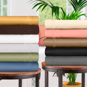1500-Thread Count Solid Premium Egyptian Cotton Deep Pocket Sheet Set-Sheet Set by Superior-Home City Inc