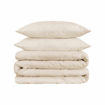 Superior Solid 1500 Thread Count Egyptian Cotton Duvet Cover Set -Ivory
