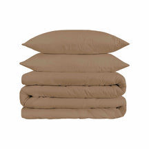 Superior Solid 1500 Thread Count Egyptian Cotton Duvet Cover Set - Taupe