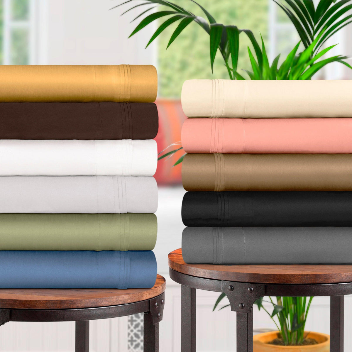 Solid 1500 Thread Count Egyptian Cotton 2-Piece Pillowcase Set-Pillowcases by Superior-Home City Inc