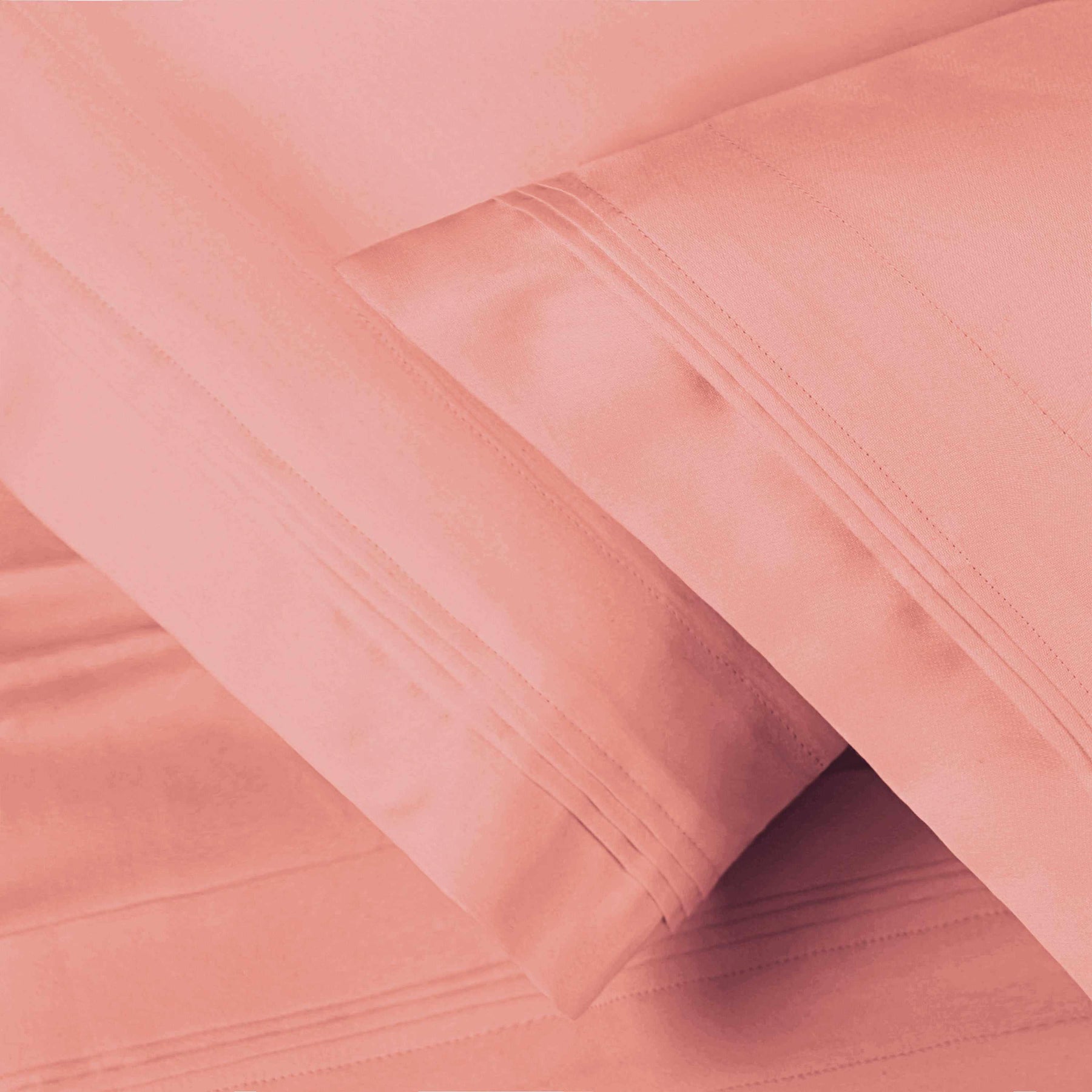 Solid 1500 Thread Count Egyptian Cotton 2-Piece Pillowcase Set - Dusted Rose