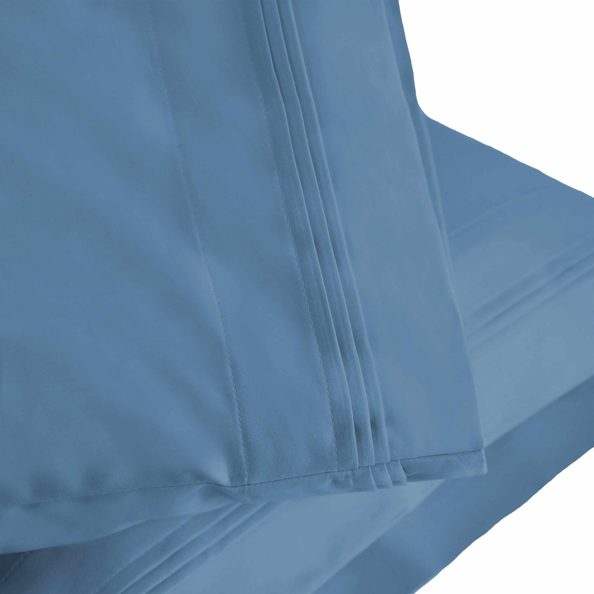 Solid 1500 Thread Count Egyptian Cotton 2-Piece Pillowcase Set - Medium Blue