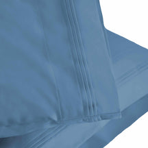 Solid 1500 Thread Count Egyptian Cotton 2-Piece Pillowcase Set - Medium Blue