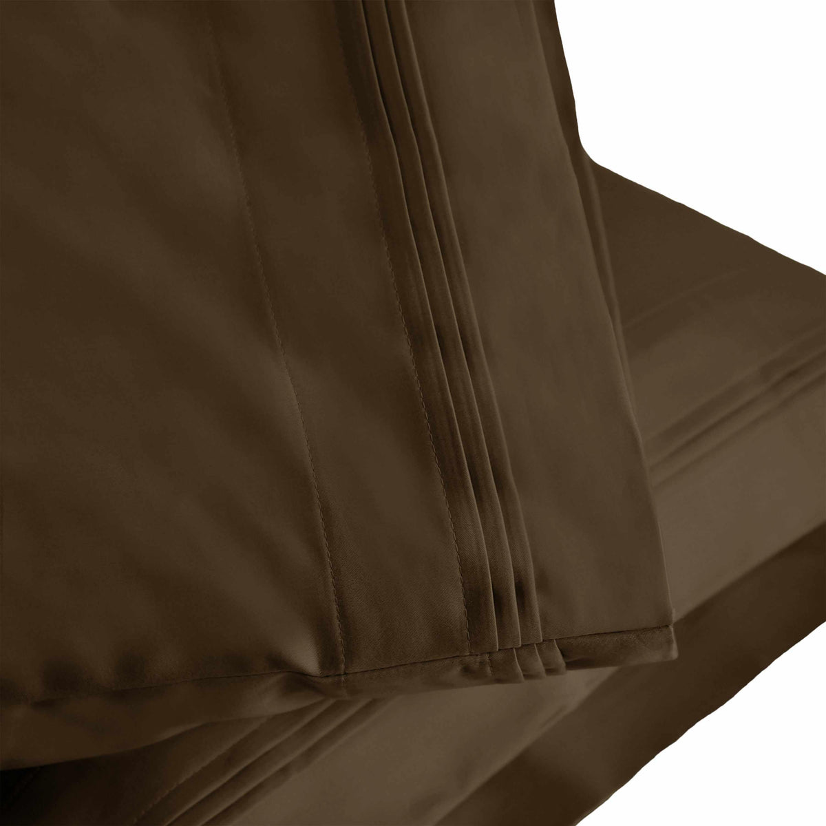 Solid 1500 Thread Count Egyptian Cotton 2-Piece Pillowcase Set - Mocha