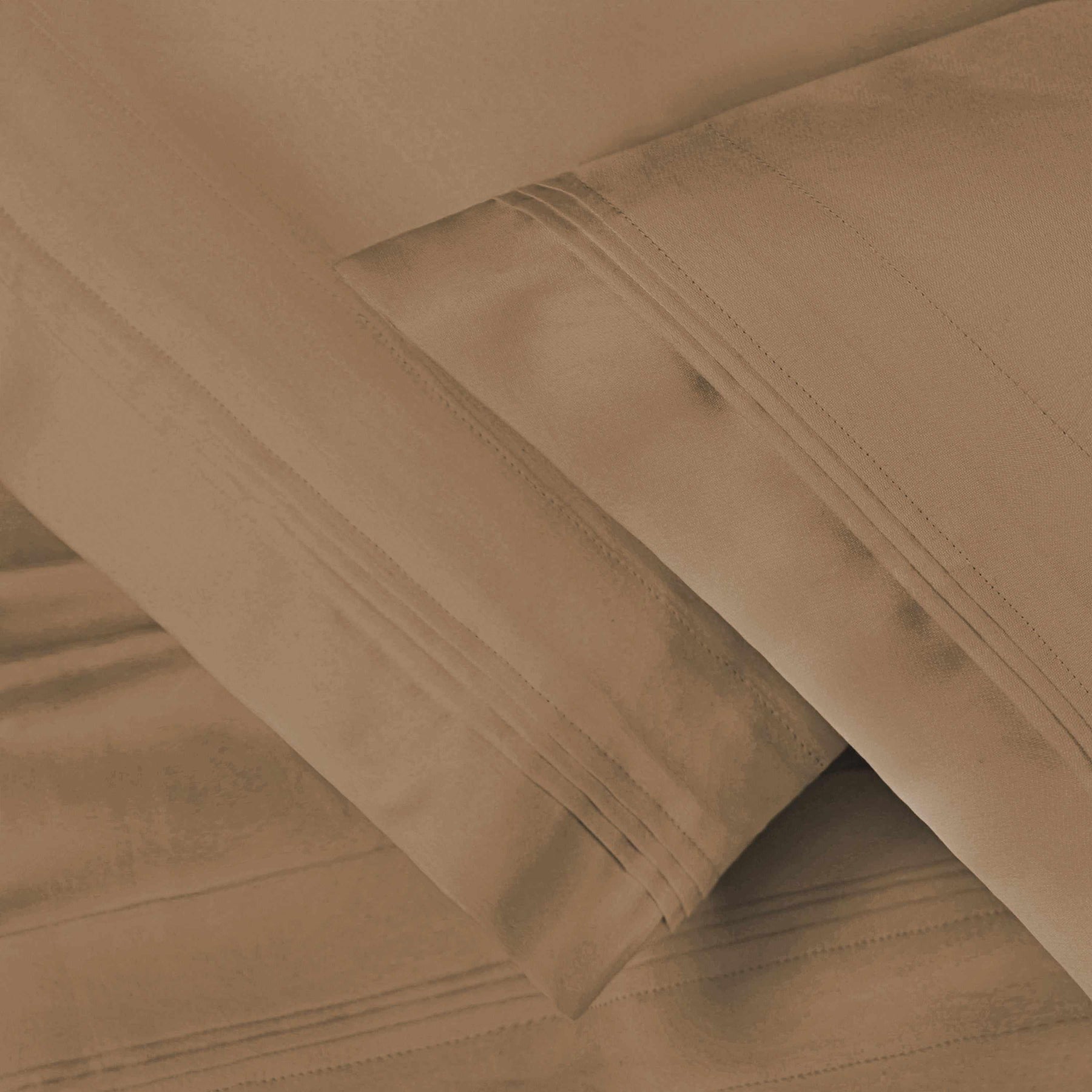 Solid 1500 Thread Count Egyptian Cotton 2-Piece Pillowcase Set - Taupe