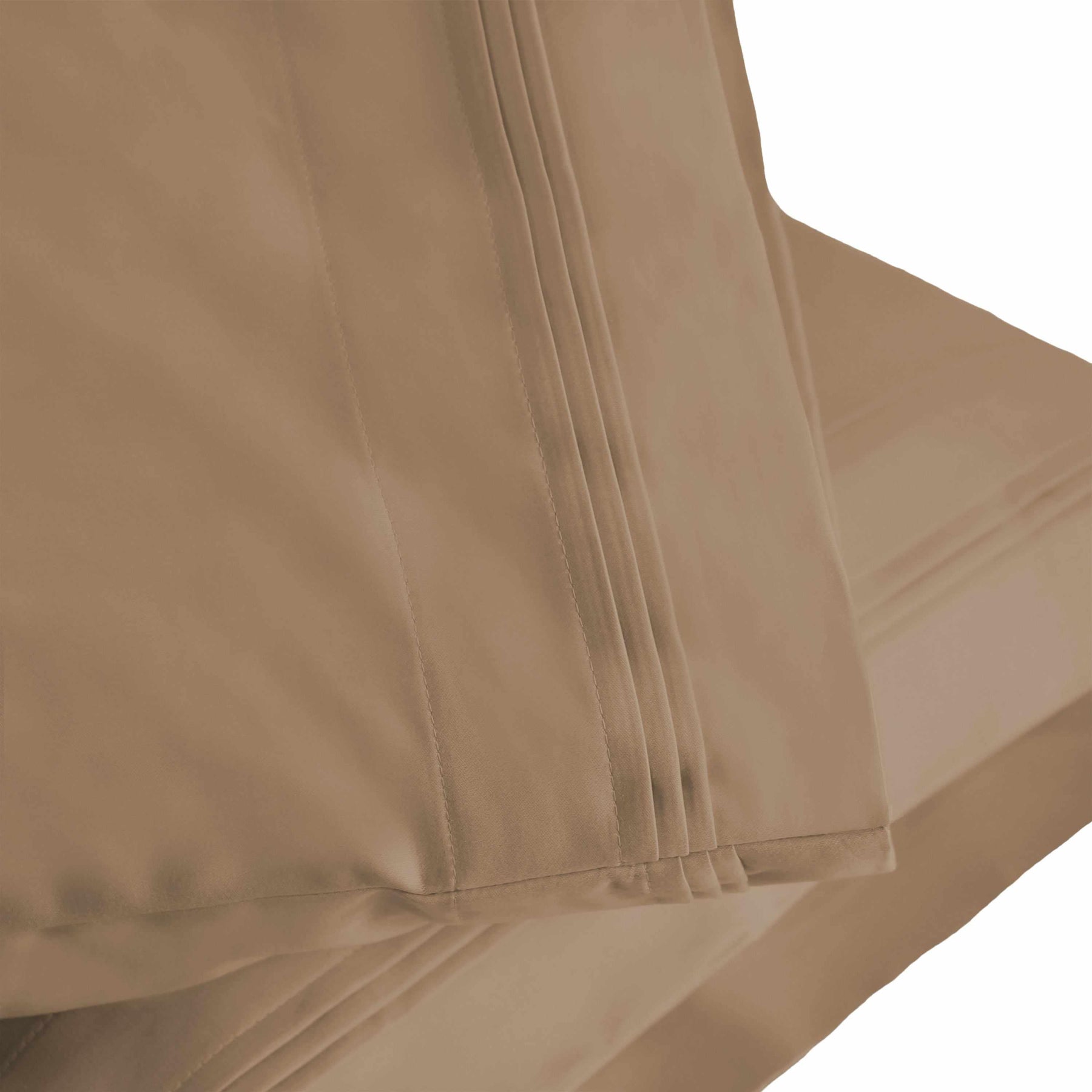 Solid 1500 Thread Count Egyptian Cotton 2-Piece Pillowcase Set - Taupe