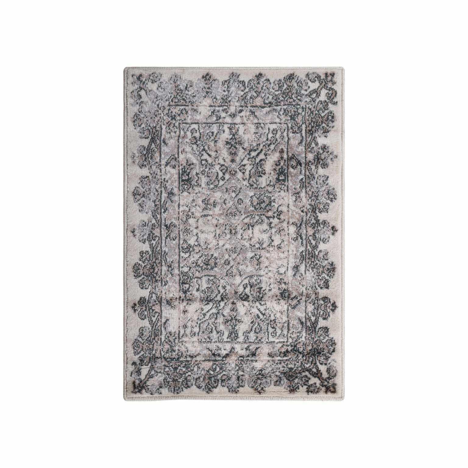 Superior Myel Distressed French Inspired Area Rug - Mulberry