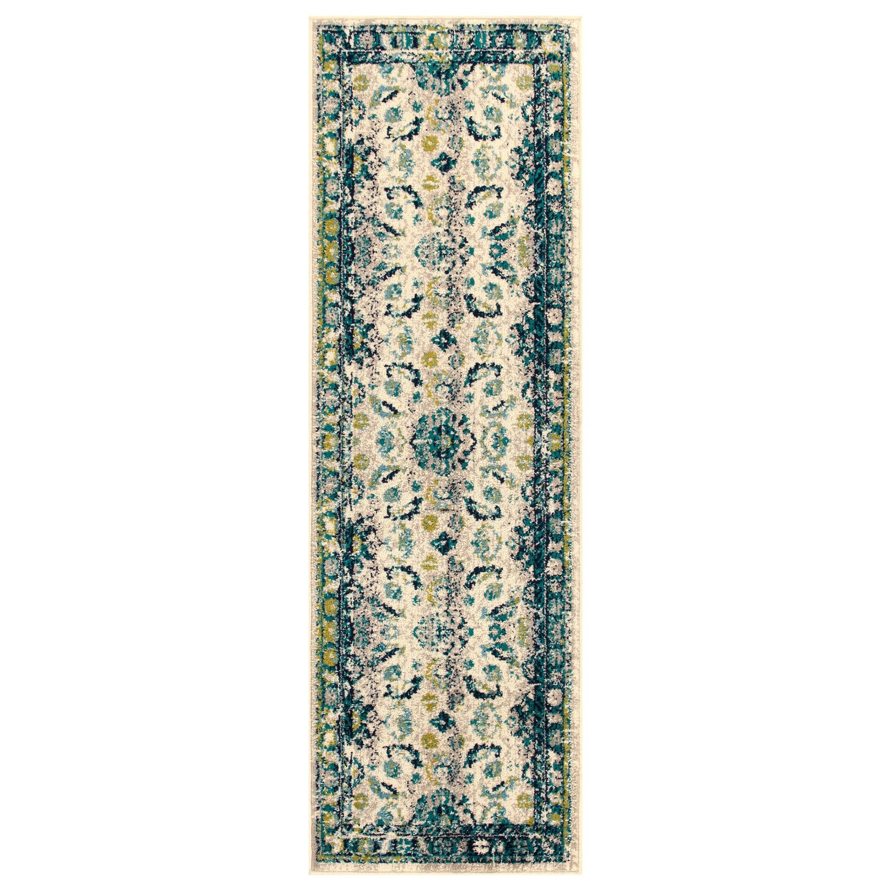 Corlie Distressed Vintage Medallion Area Rug-Rugs by Superior-Home City Inc