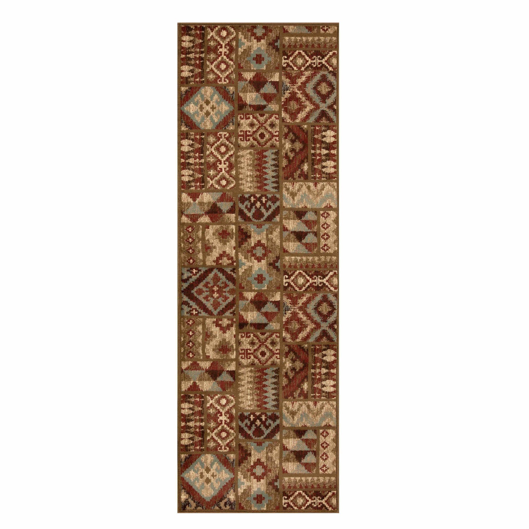 Southwestern Color Block Rustic Power-Loomed  Indoor Area Rug or Runner-Home & Garden by Superior-Home City Inc
