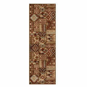 Southwestern Color Block Rustic Power-Loomed  Indoor Area Rug or Runner-Home & Garden by Superior-Home City Inc