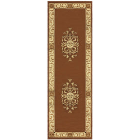  Superior Elegant Medallion Oriental Medallion Traditional Power-Loomed Indoor Area Rug -Toffee